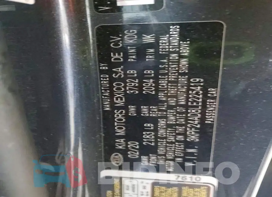 3KPF24AD8LE225419 Photo# 13