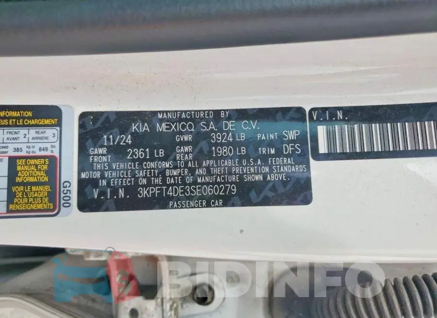 3KPFT4DE3SE060279 Photo# 12