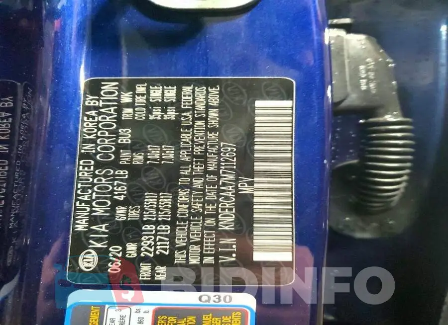 KNDERCAA7M7112697 Photo# 13