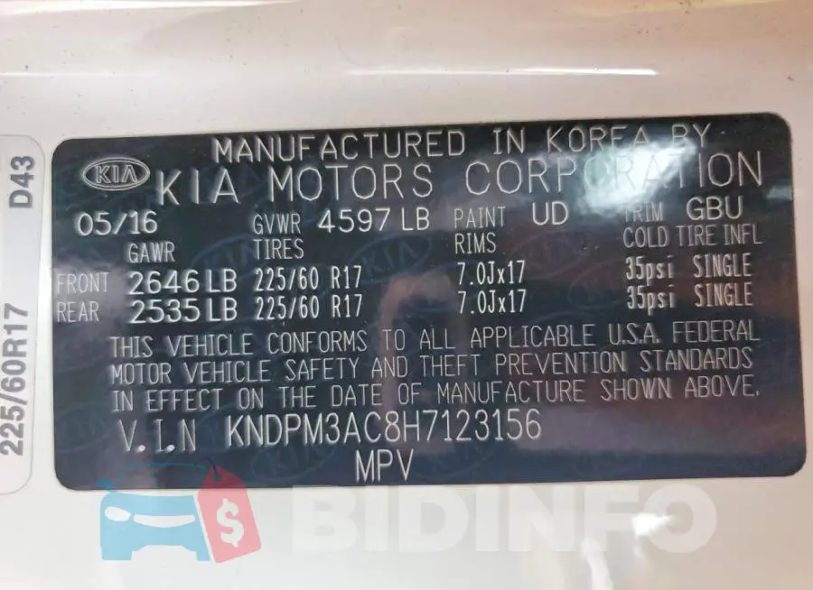 KNDPM3AC8H7123156 Photo# 13