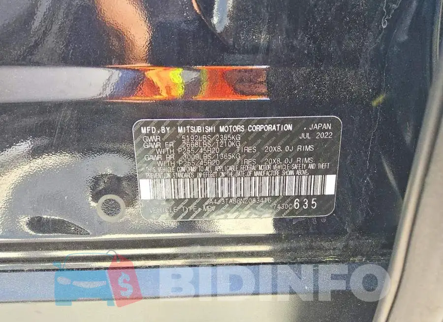 JA4J3TA86NZ083416 Photo# 13