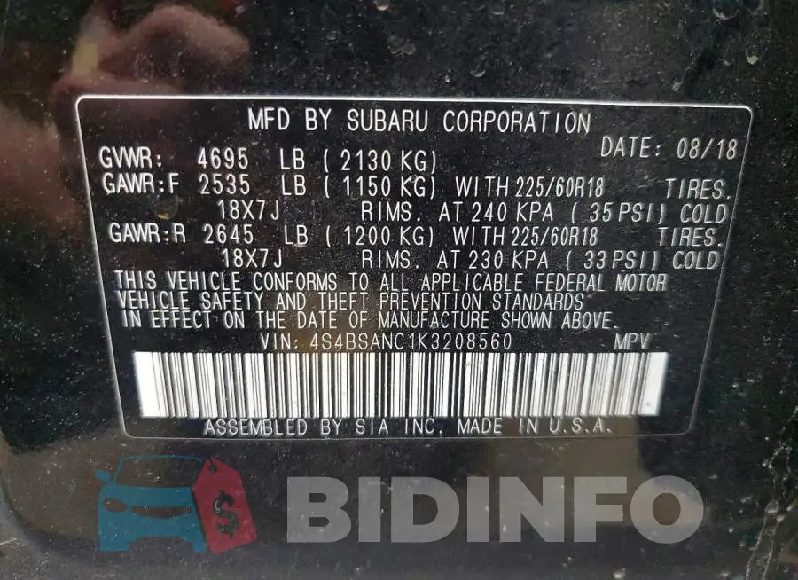 4S4BSANC1K3208560 Photo# 13