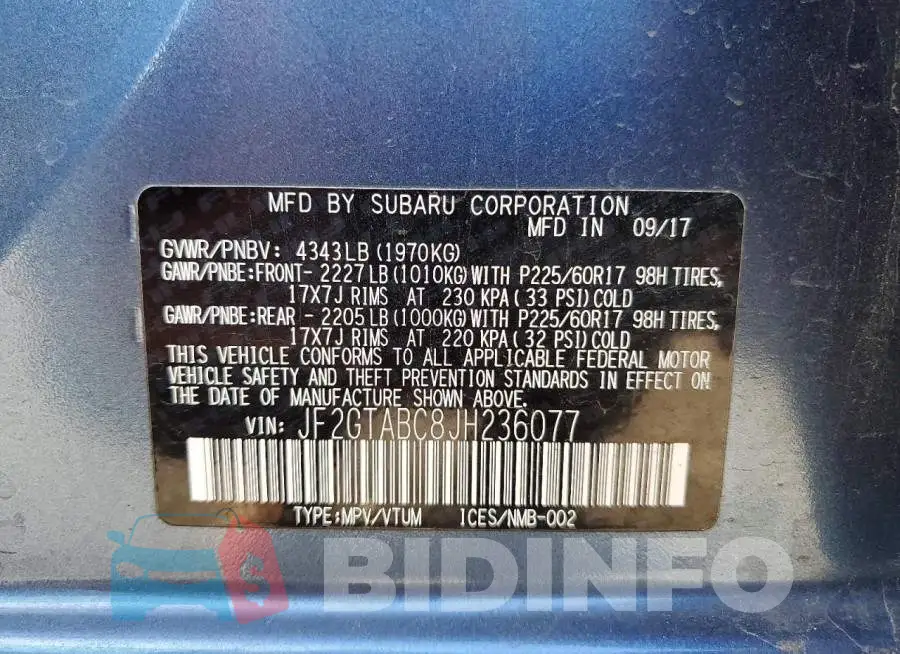 JF2GTABC8JH236077 Photo# 14