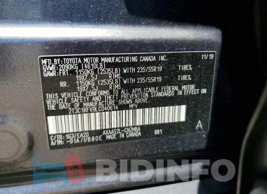 2T3C1RFV9LC040614 Photo# 14