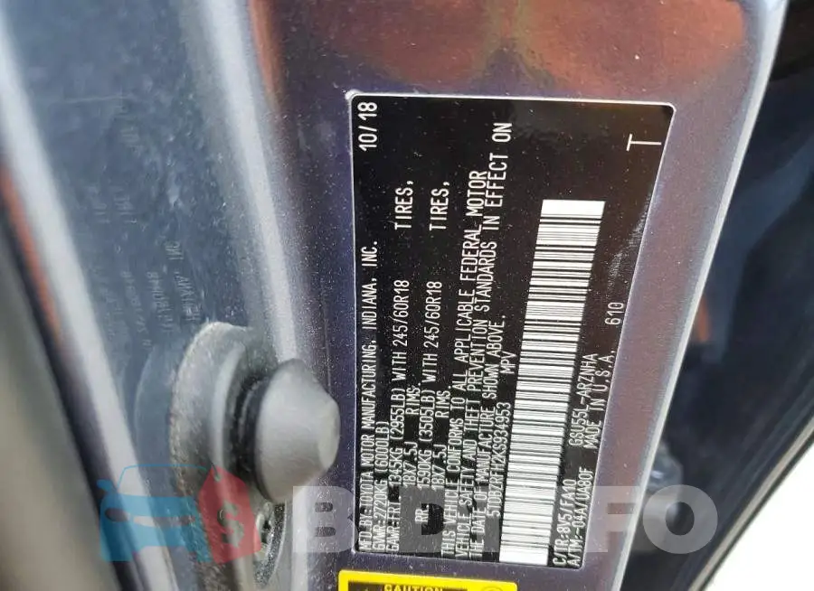 5TDBZRFH2KS934953 Photo# 13