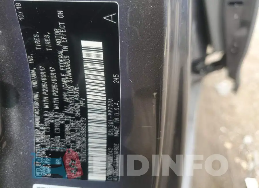 5TDYZ3DCXKS985213 Photo# 13