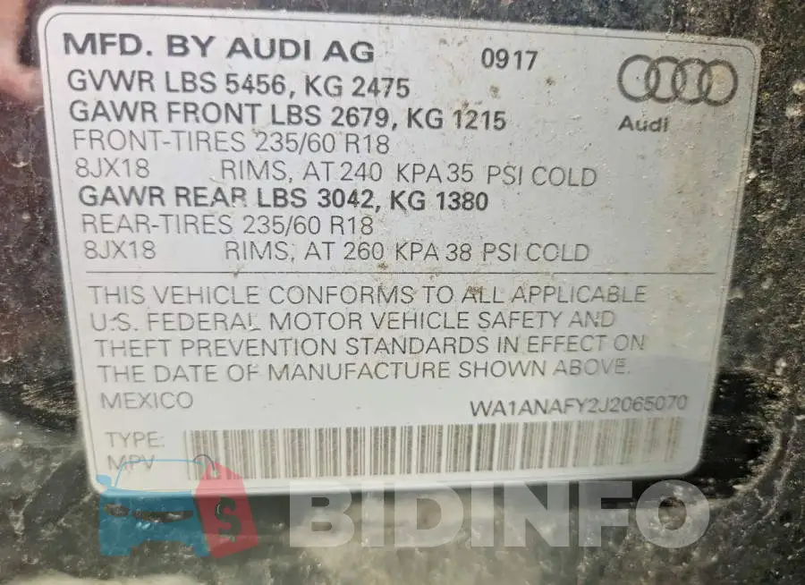 WA1ANAFY2J2065070 Photo# 13