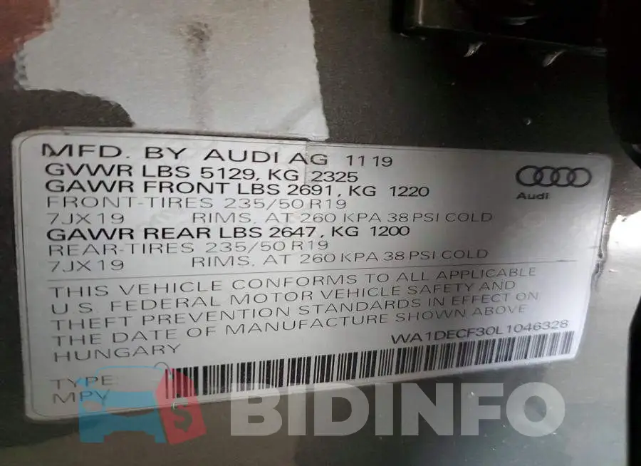 WA1DECF30L1046328 Photo# 13