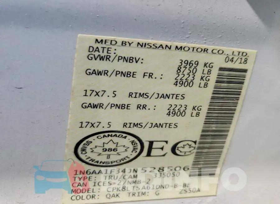1N6AA1F34JN528506 Photo# 12