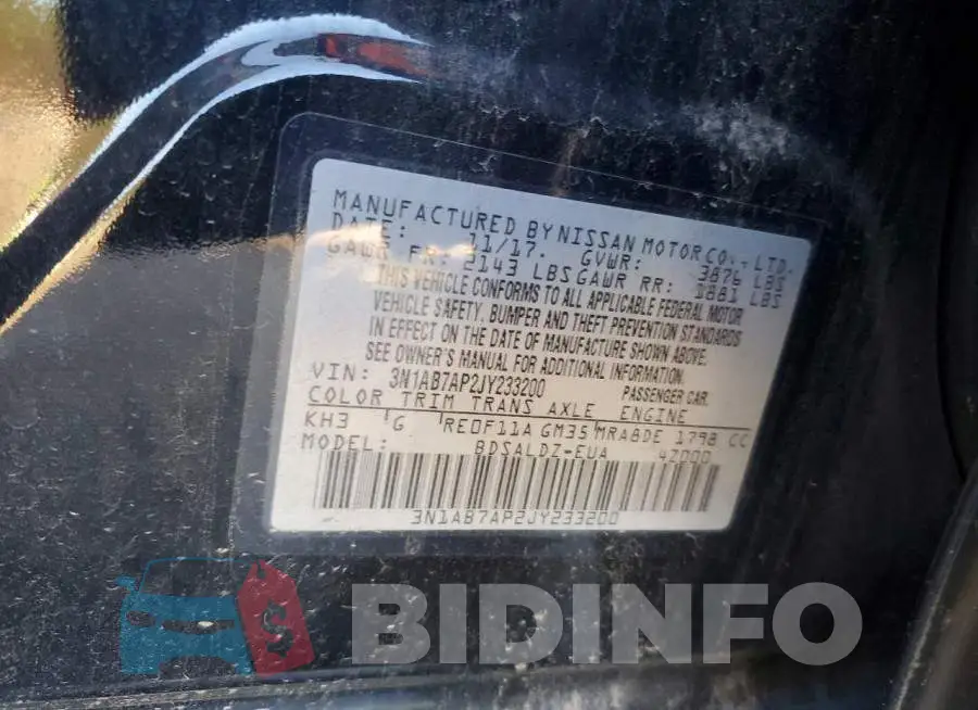 3N1AB7AP2JY233200 Photo# 12