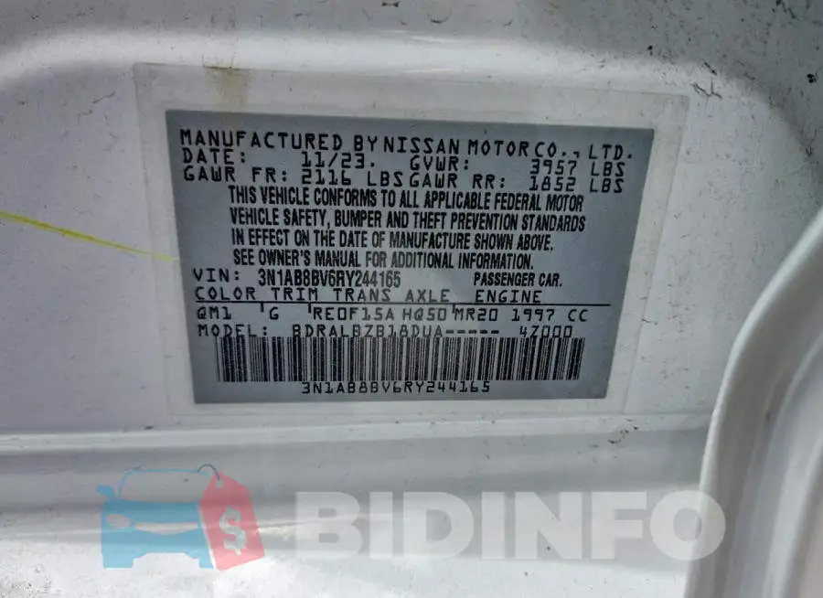 3N1AB8BV6RY244165 Photo# 12