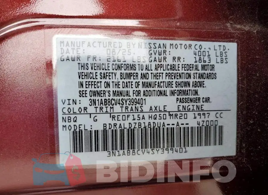 3N1AB8CV4SY399401 Photo# 12