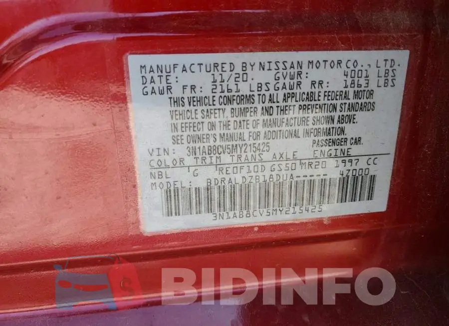 3N1AB8CV5MY215425 Photo# 12