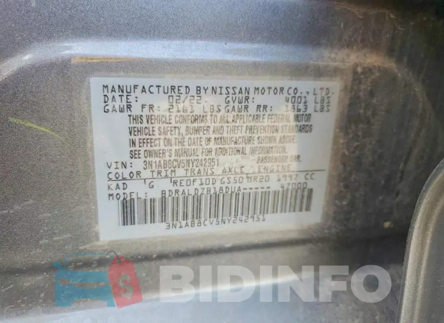 3N1AB8CV5NY242951 Photo# 13