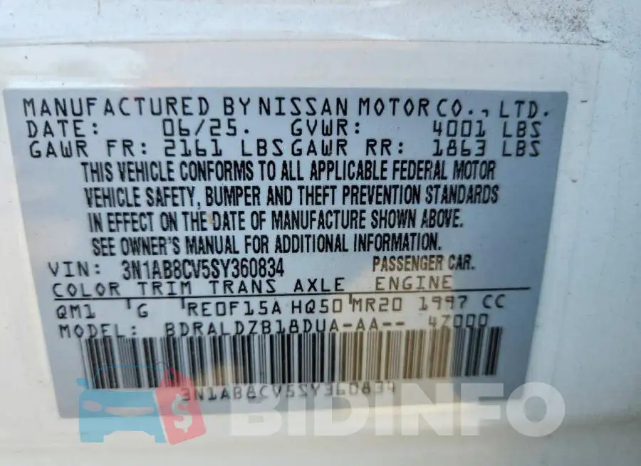 3N1AB8CV5SY360834 Photo# 12