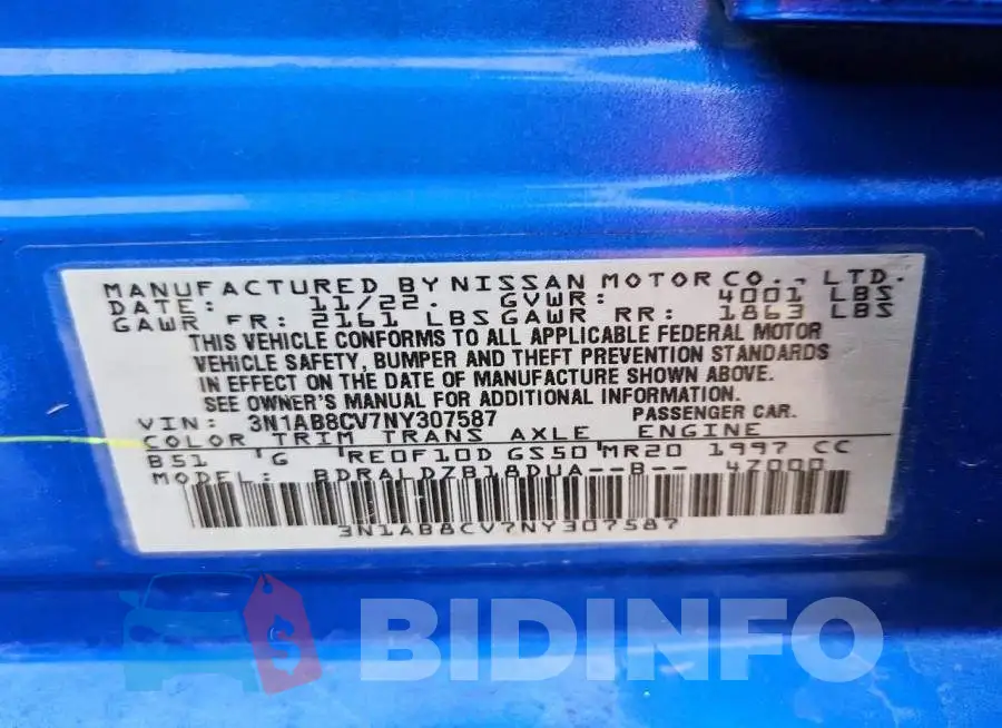 3N1AB8CV7NY307587 Photo# 12