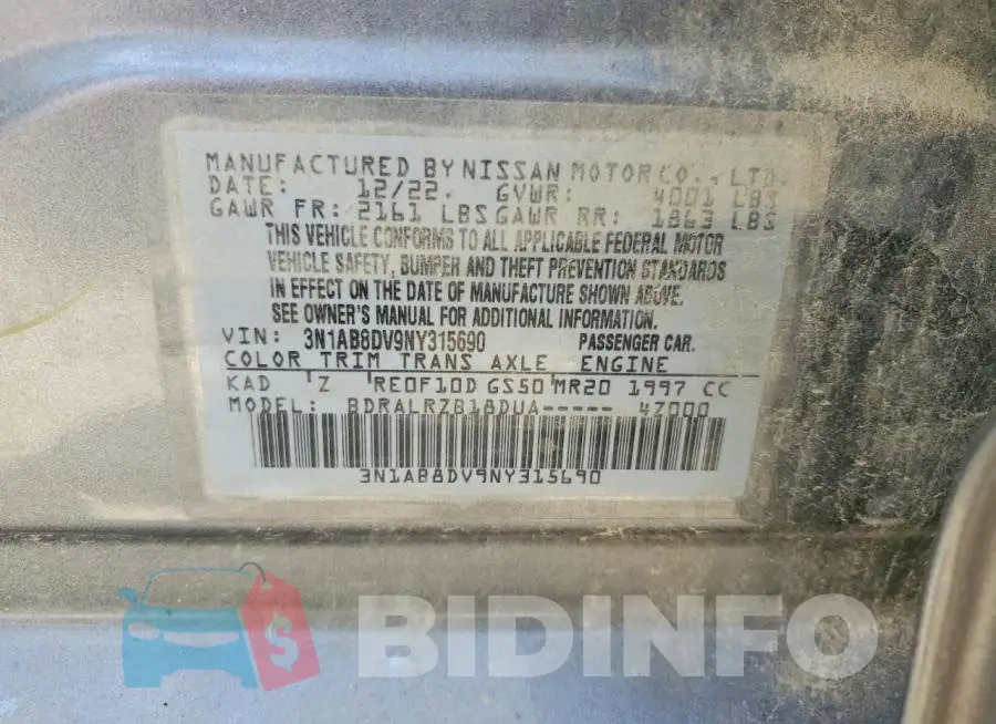 3N1AB8DV9NY315690 Photo# 12