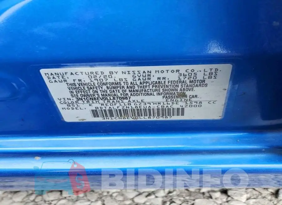3N1CN8EV0LL870987 Photo# 12