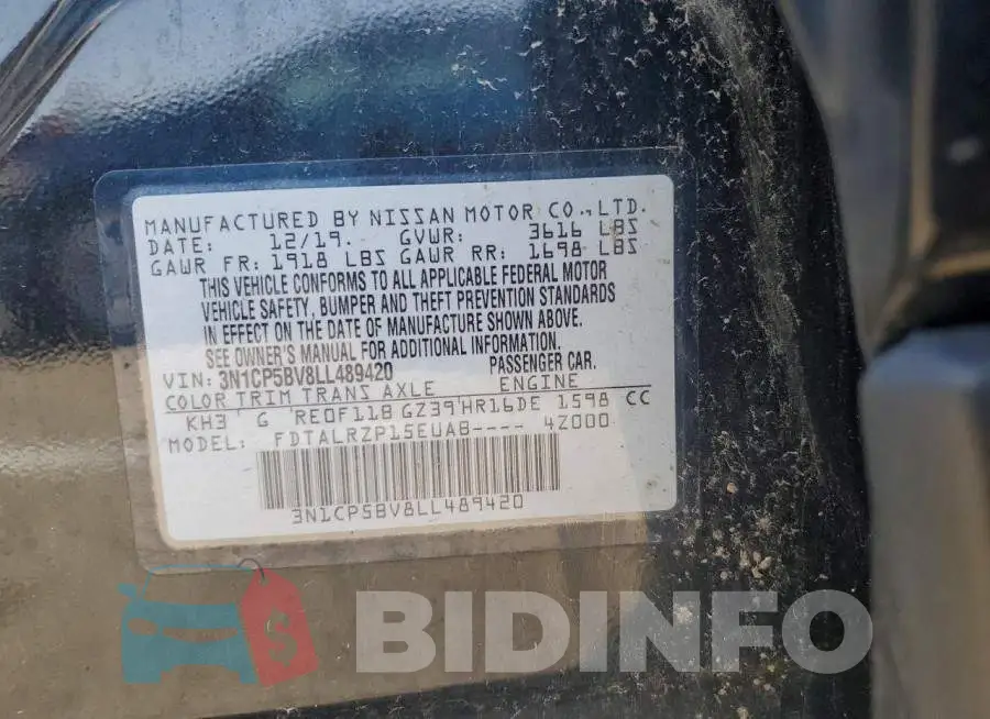 3N1CP5BV8LL489420 Photo# 12