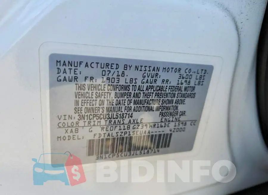3N1CP5CU3JL518714 Photo# 13