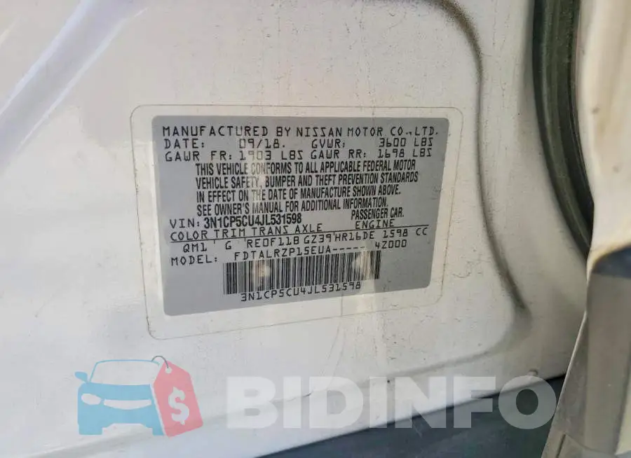 3N1CP5CU4JL531598 Photo# 12