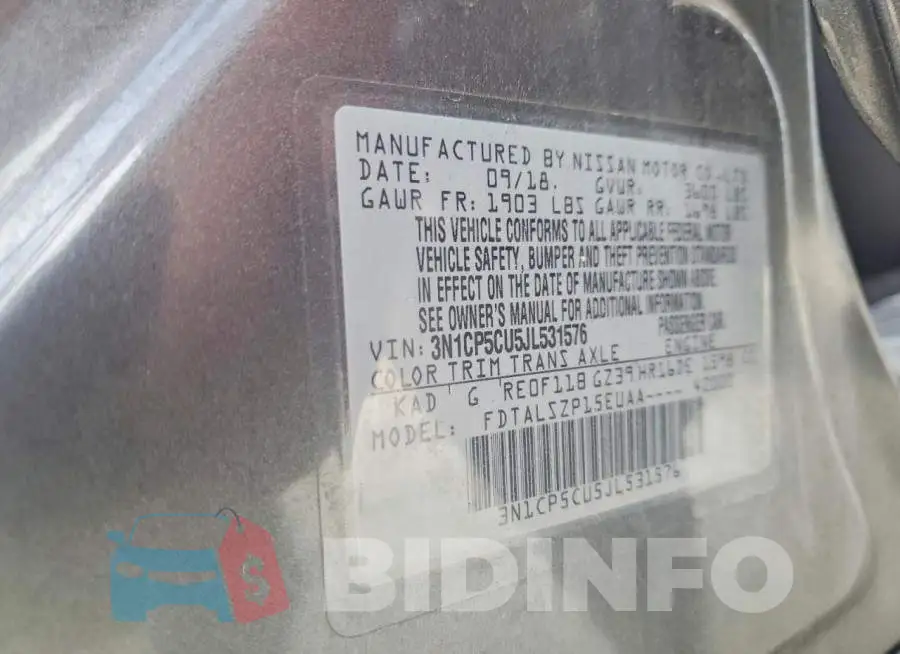 3N1CP5CU5JL531576 Photo# 14