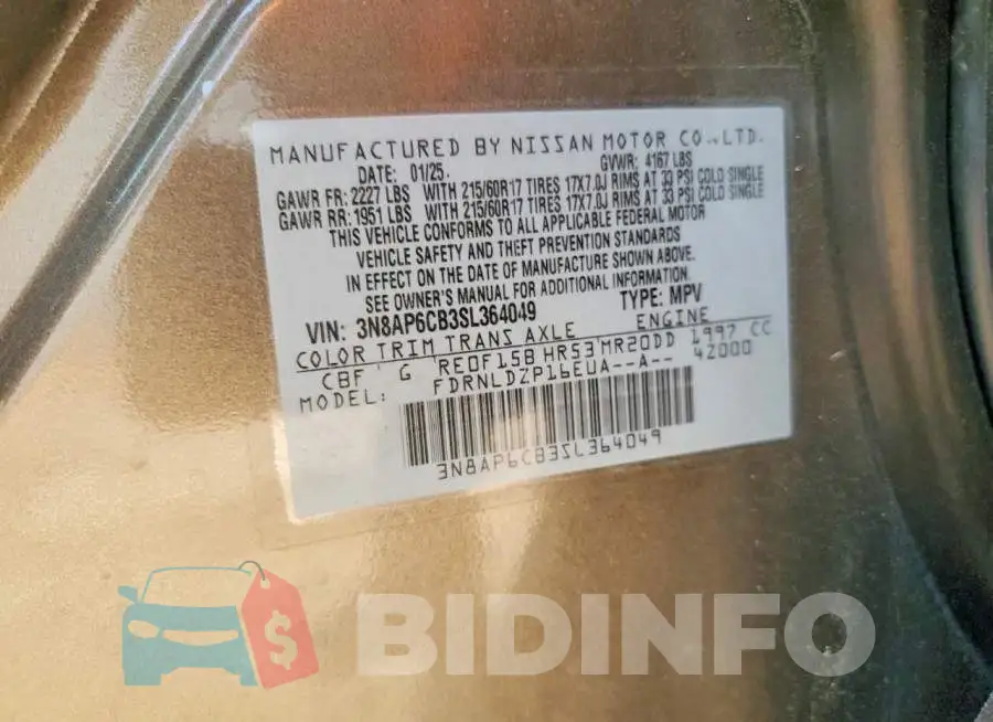 3N8AP6CB3SL364049 Photo# 13