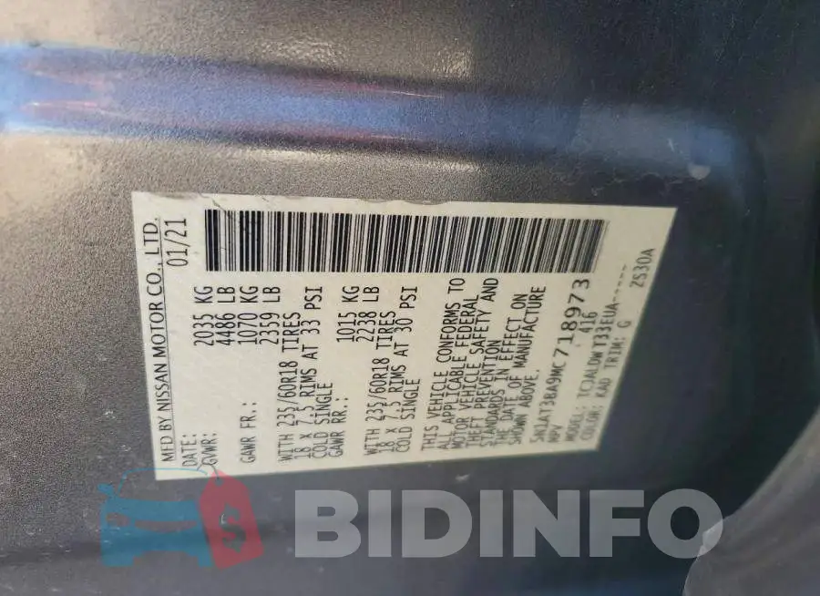 5N1AT3BA9MC718973 Photo# 14