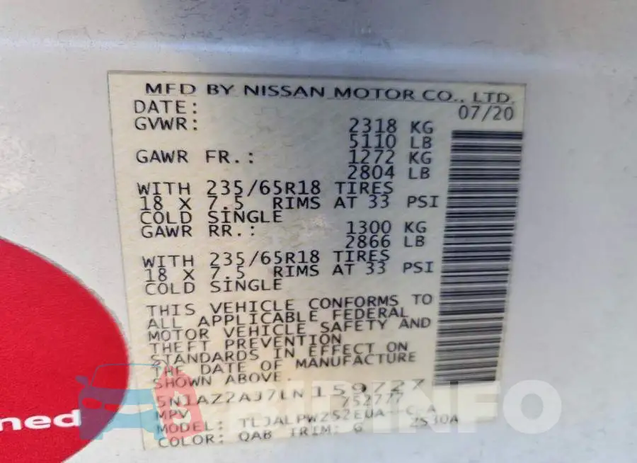 5N1AZ2AJ7LN159727 Photo# 14