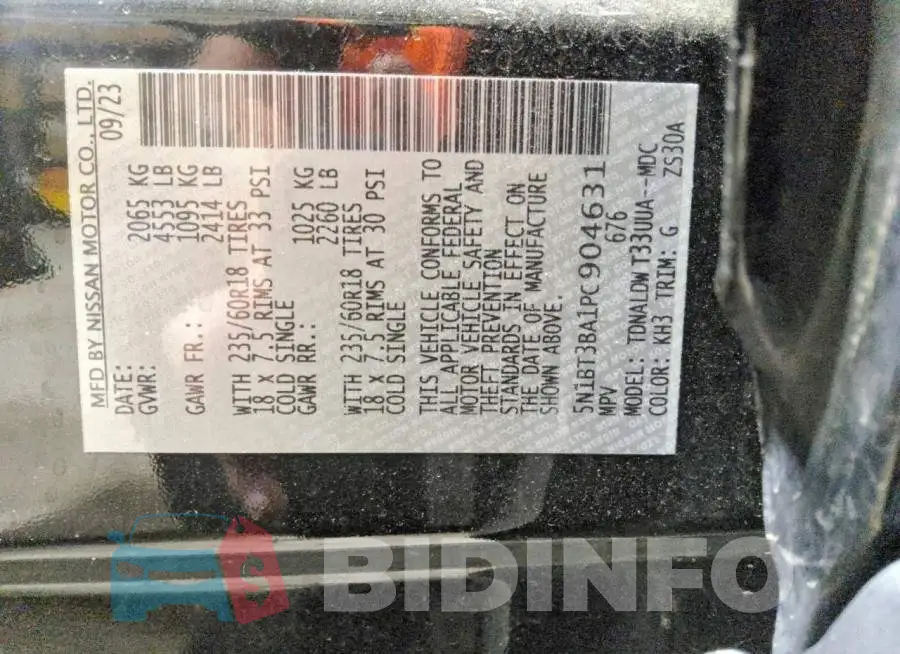 5N1BT3BA1PC904631 Photo# 13