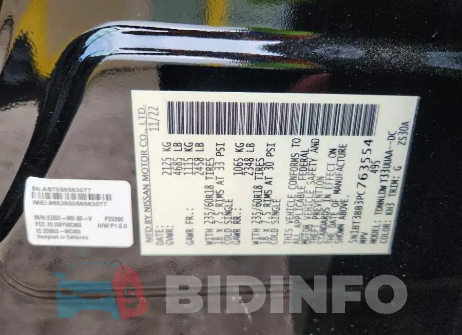 5N1BT3BB3PC763554 Photo# 14