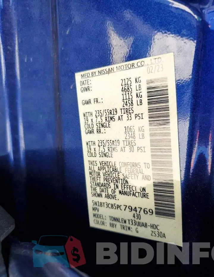 5N1BT3CB5PC794769 Photo# 14