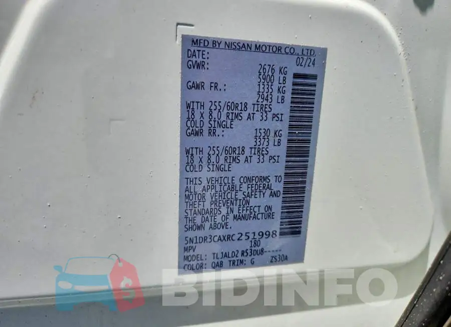 5N1DR3CAXRC251998 Photo# 13