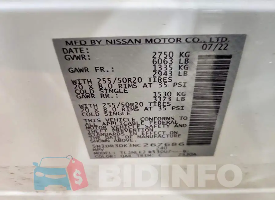 5N1DR3DK3NC267686 Photo# 13