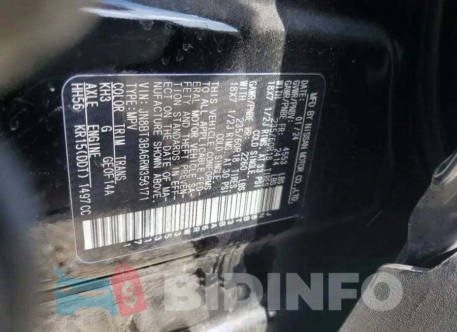 JN8BT3BA6RW353171 Photo# 12