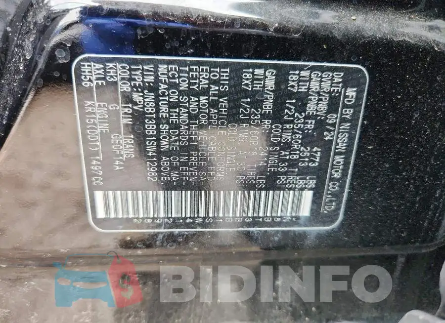 JN8BT3BB1SW412982 Photo# 13