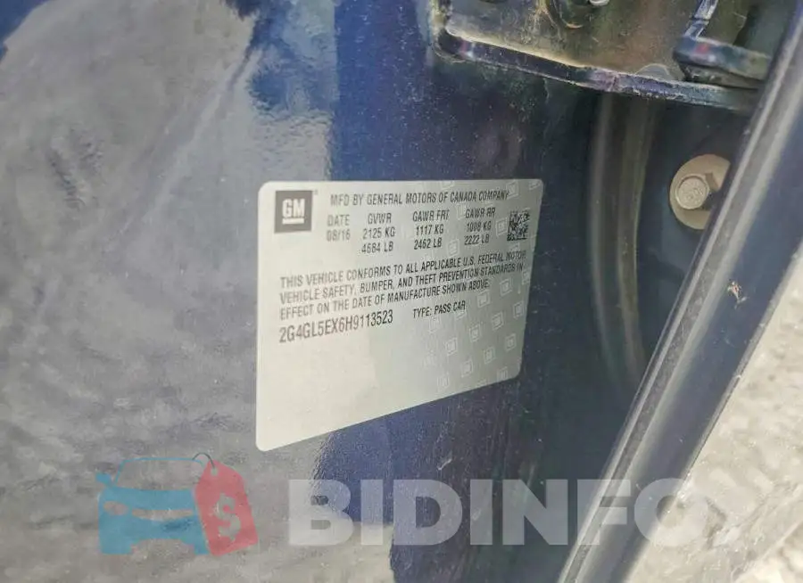 2G4GL5EX6H9113523 Photo# 12
