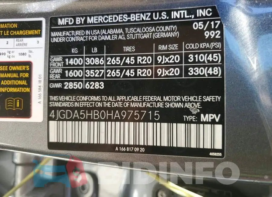 4JGDA5HB0HA975715 Photo# 13