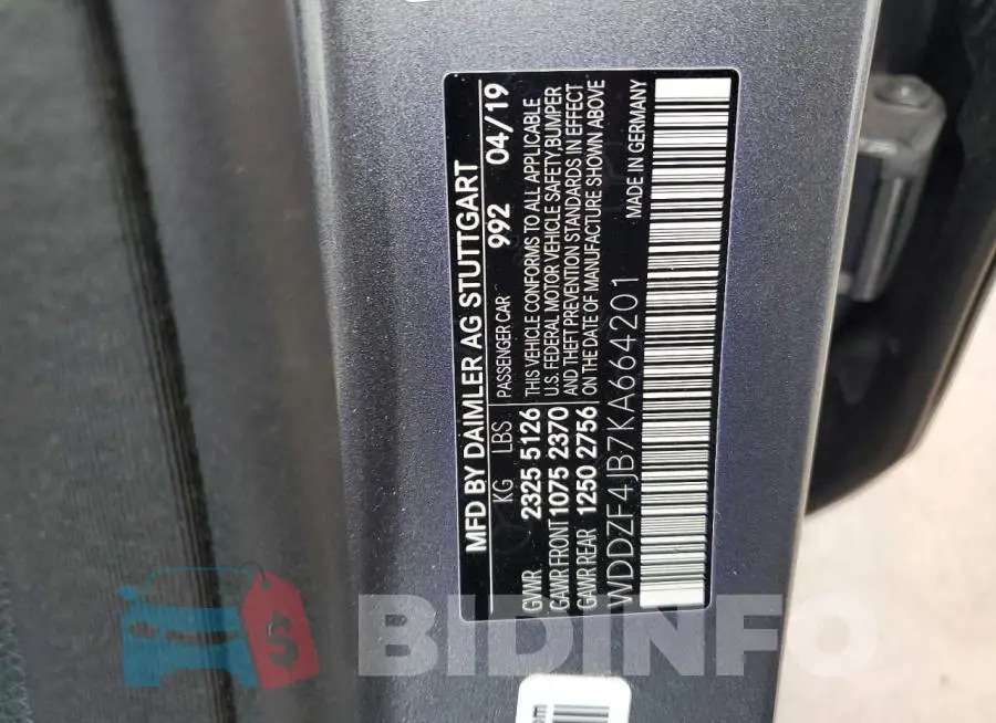 WDDZF4JB7KA664201 Photo# 13