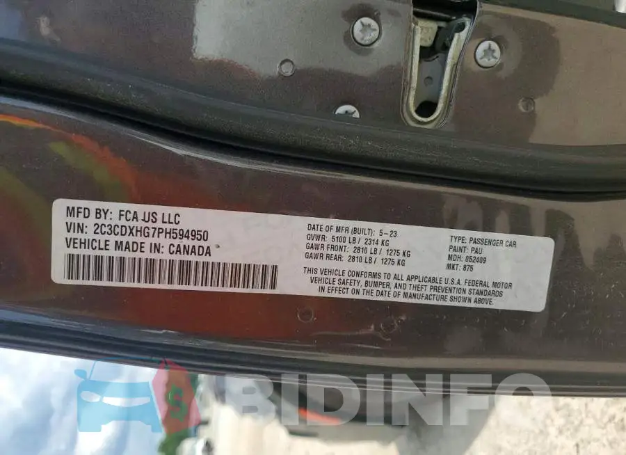 2C3CDXHG7PH594950 Photo# 12