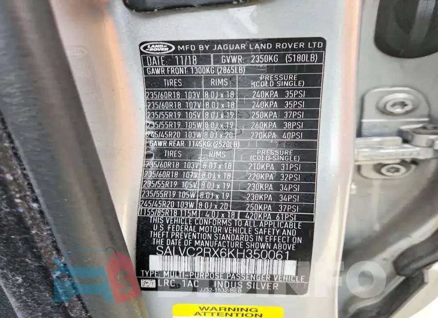 SALVC2RX6KH350061 Photo# 14