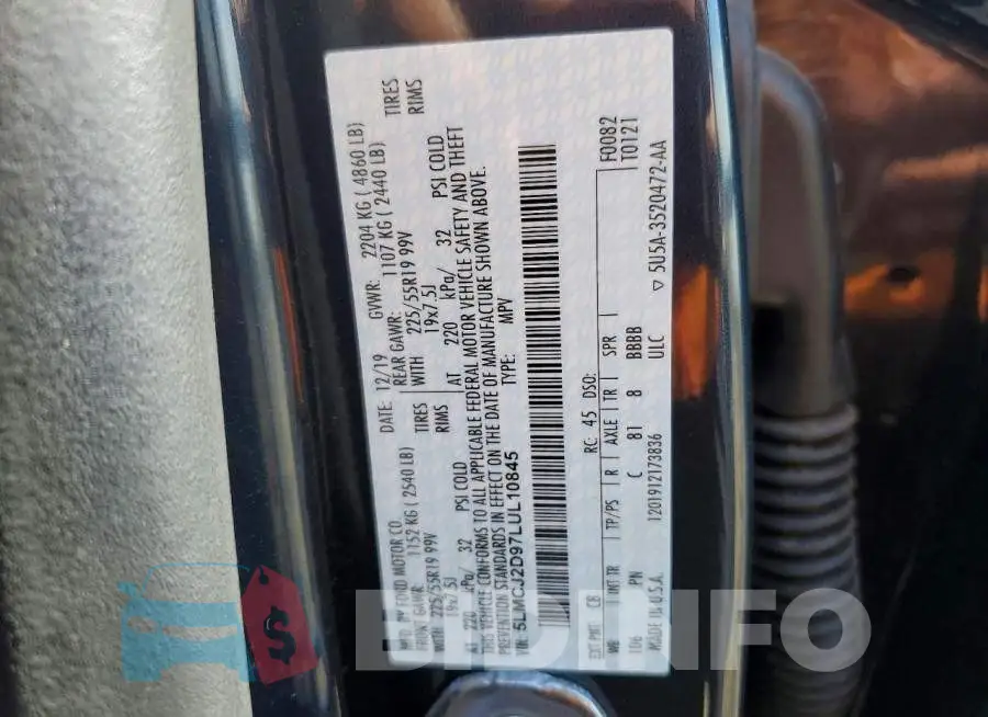 5LMCJ2D97LUL10845 Photo# 13