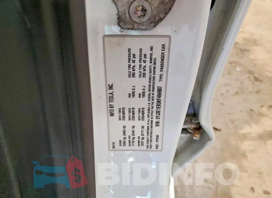 5YJ3E1EB3KF494907 Photo# 13