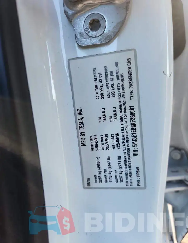 5YJ3E1EB6KF388001 Photo# 12