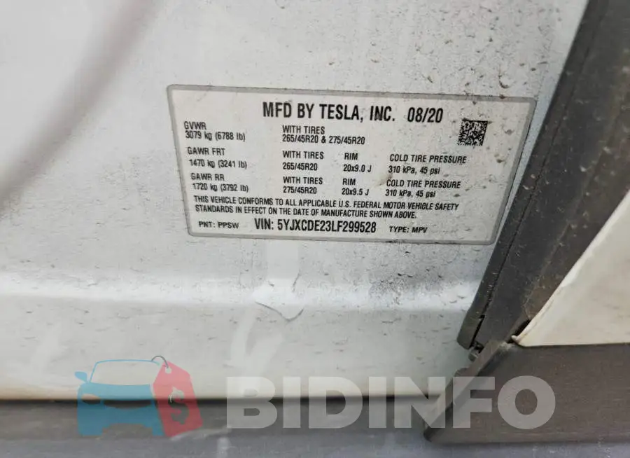 5YJXCDE23LF299528 Photo# 14