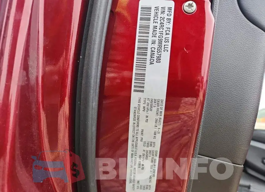 2C4RC1FG9MR557980 Photo# 13