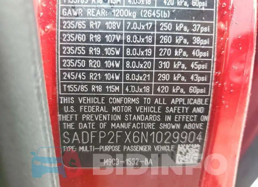 SADFP2FX6N1029904 Photo# 13