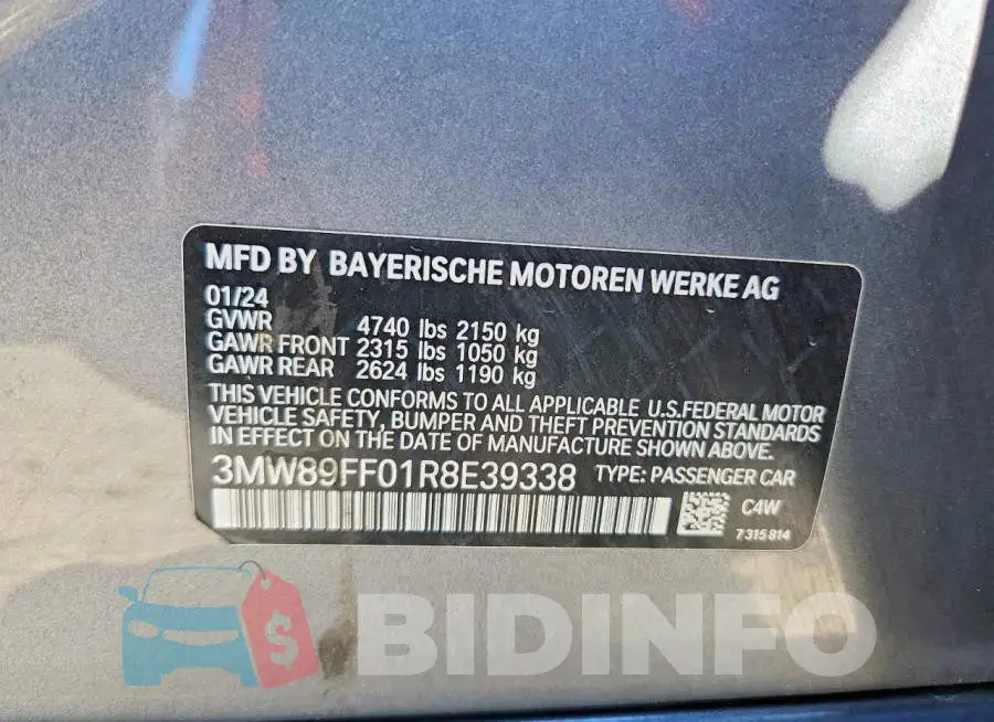 3MW89FF01R8E39338 Photo# 13