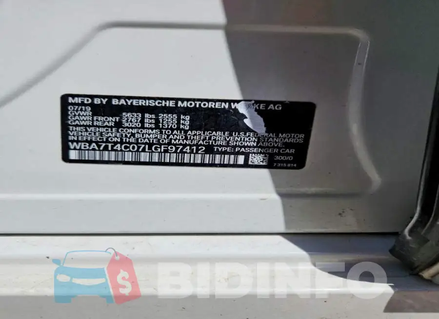 WBA7T4C07LGF97412 Photo# 12