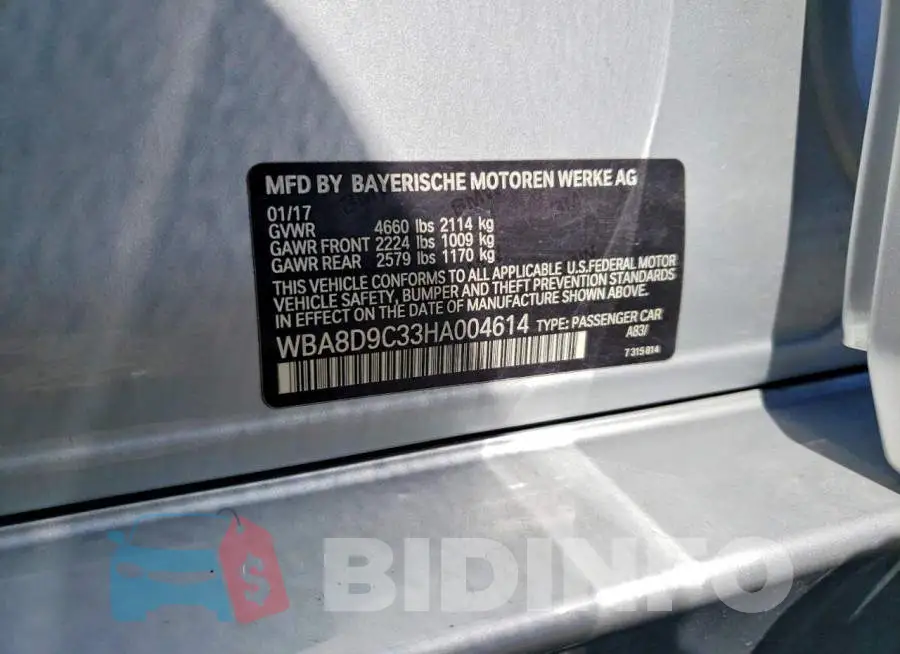WBA8D9C33HA004614 Photo# 12